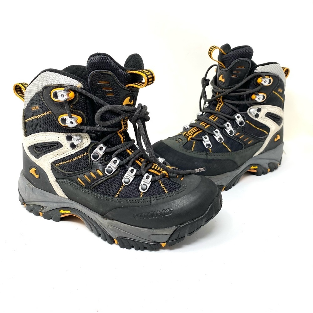 Viking black hiking boots youth 4.5Y 5.5 W